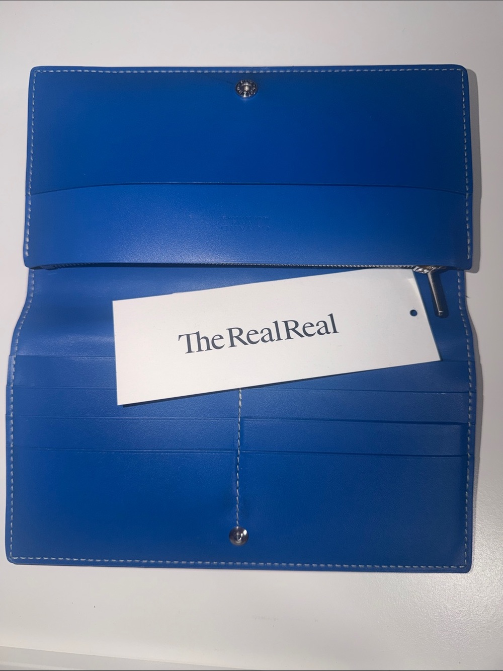Goyard Blue Patterned Long Bifold Wallet - Picture 3 of 3